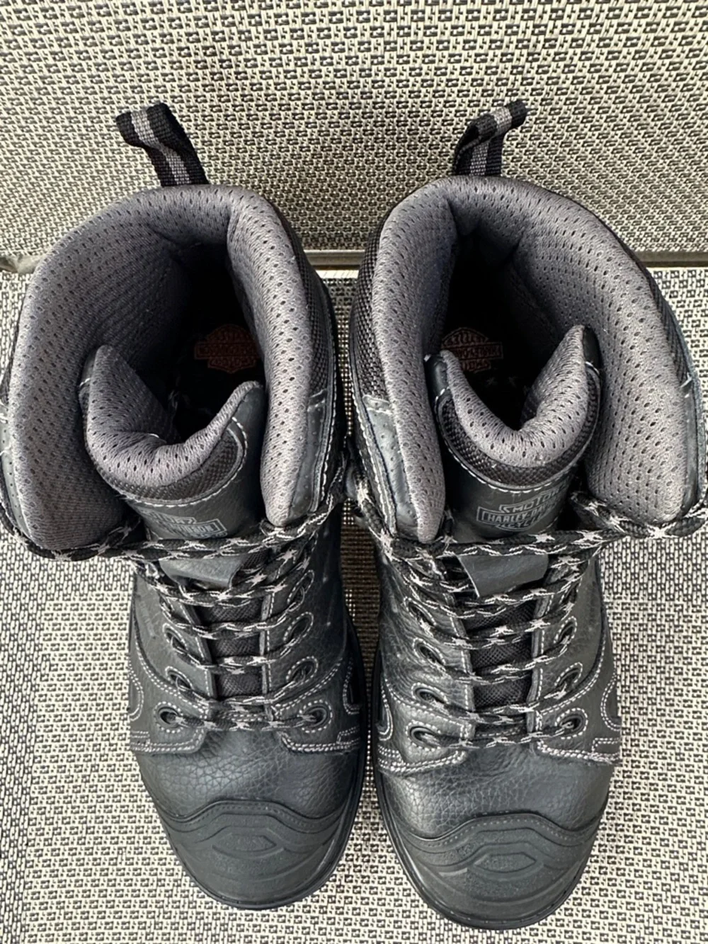 Harley-Davidson Black Men's Lace-Up Motorcycle Boots Size 11 - Picture 2 of 10